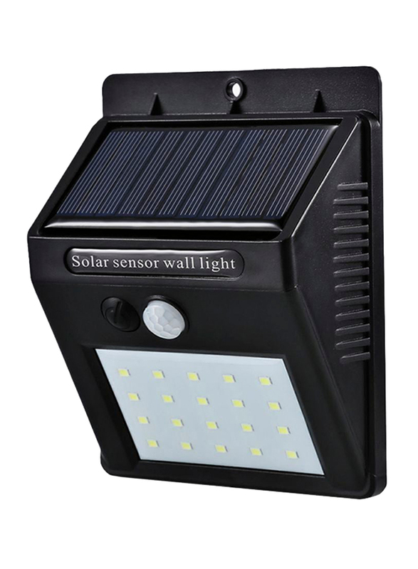 20 LED Motion Sensor Solar Light, Black