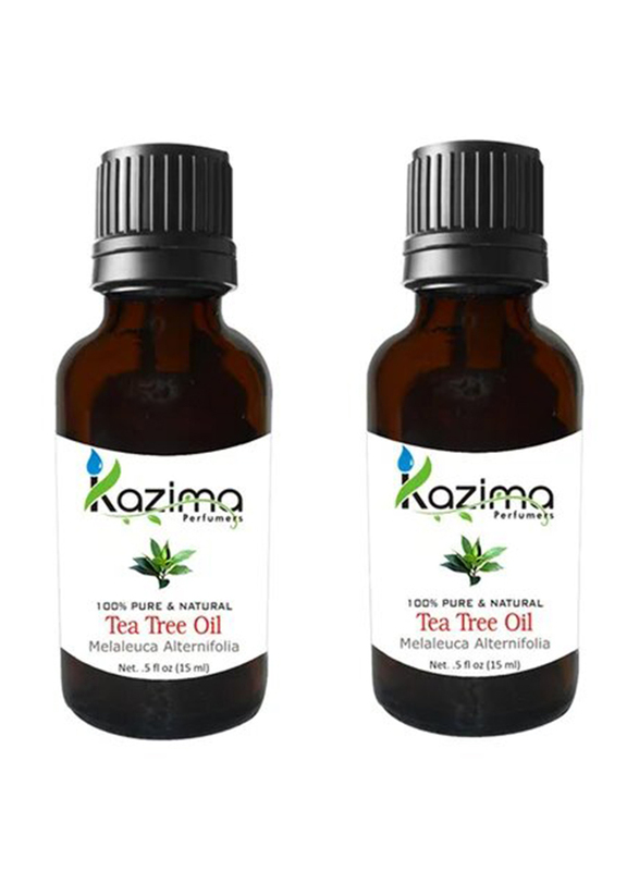 Kazima Tea Tree Essential Oil, 2 x 15ml