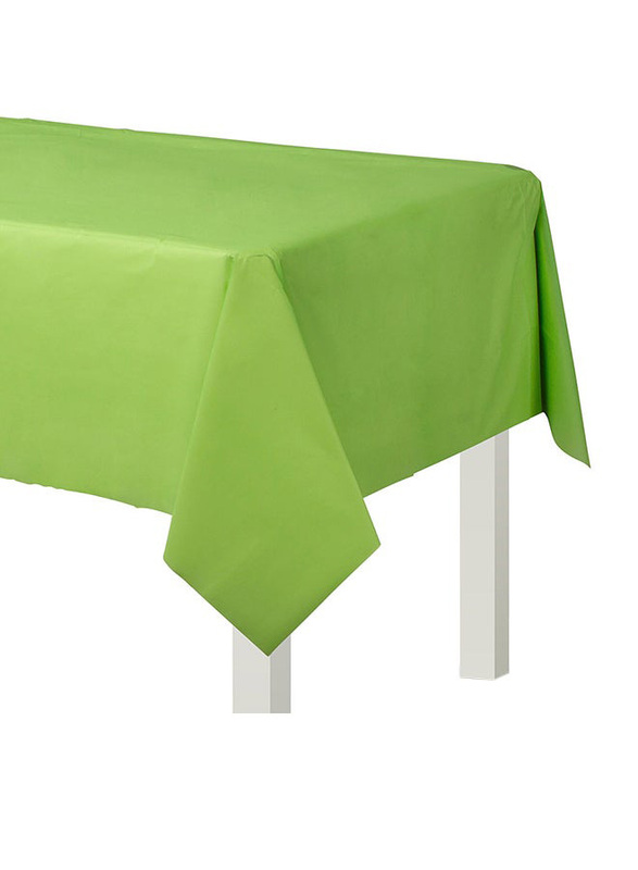 Party Time Plastic Table Cover, 54 x 108 Inch, TC-0001-Gr, Green