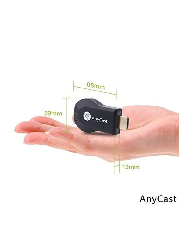 AnyCast M4 Plus Wireless Display Dongle, Black/Silver
