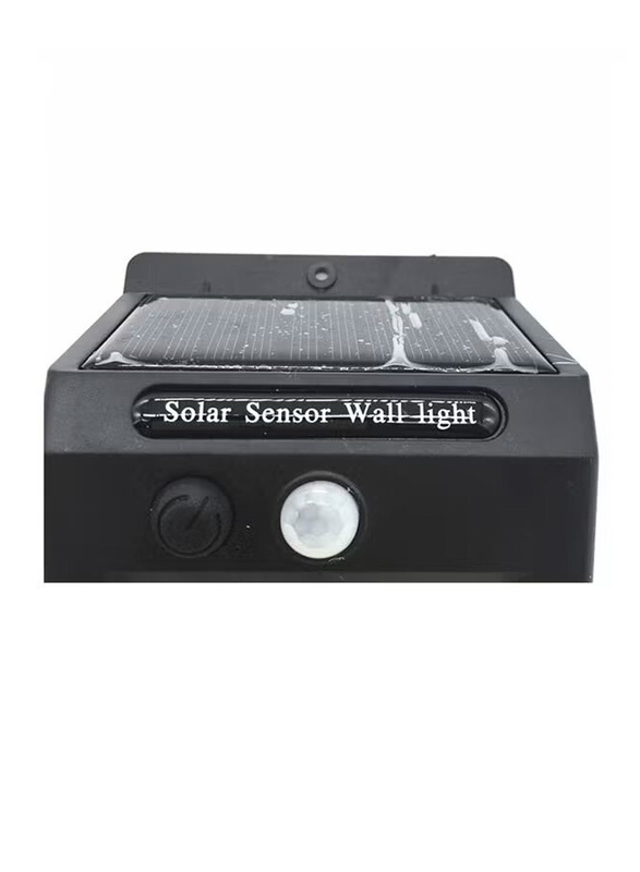 Solar Sensor Wall Light, 10.2 x 0.53 x 13cm, Black