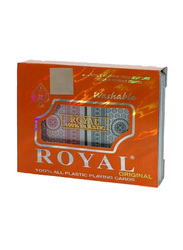 Royal 2-Piece Plastic Playing Cards Deck, 12.5 x 10 x 0.2cm, Ages 5+ Years