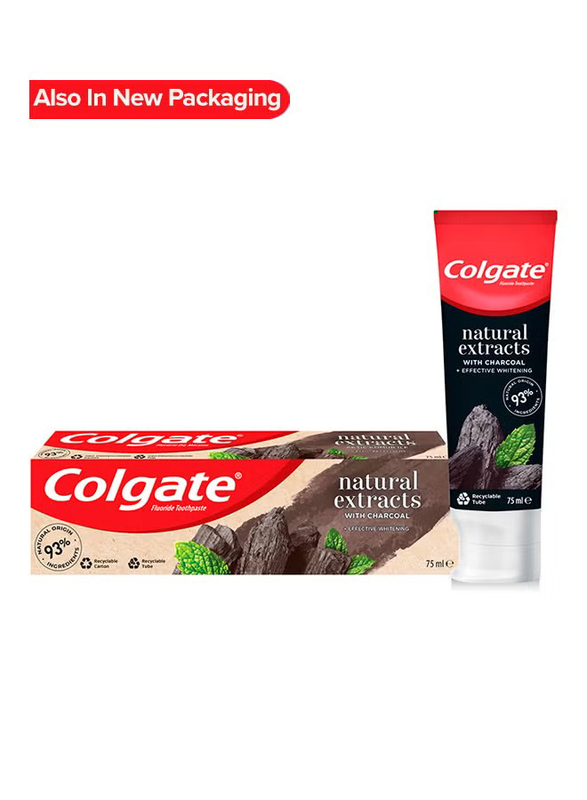 Colgate Natural Extracts Effective Whitening Charcoal Toothpaste, 75ml