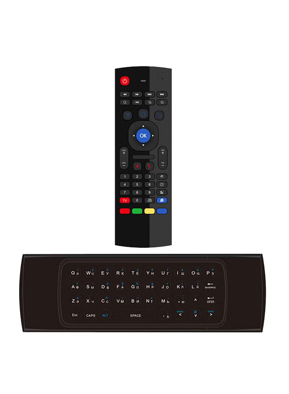 MX3 Russian Version 2.4GHz Wireless Air Mouse Mini Keyboard Remote Control, Black
