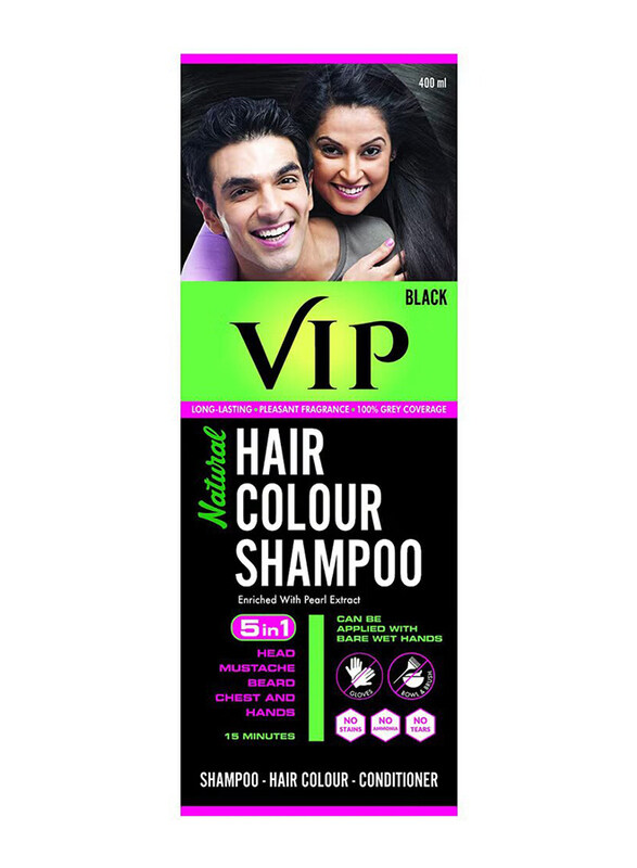 

VIP Hair Colour Shampoo, 400ml, Black