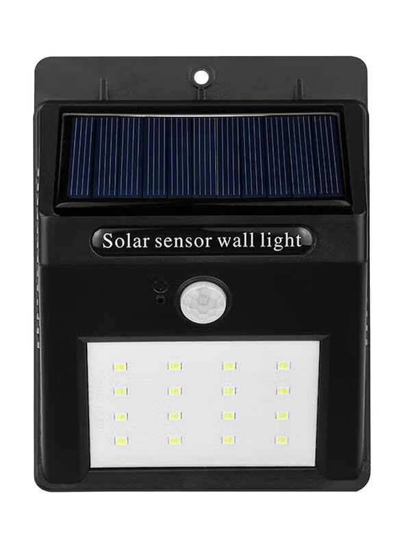 

Finether Solar-Powered Infrared Motion Sensor LED Wall Light, Black