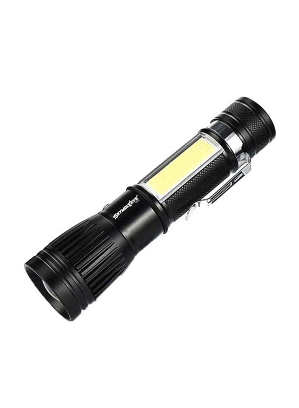 Voberry Outdoor Zoomable LED Flashlight, Black/Silver