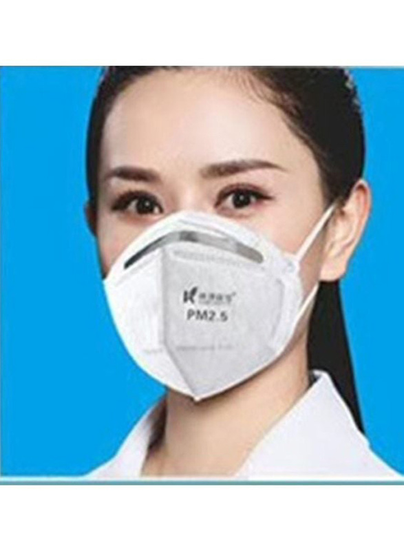 KN95 Protective Anti-Dust Face Mask, White, 10-Pieces