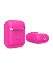 Silicone Protective Cover Case For Apple AirPods, Z580, Hot Pink