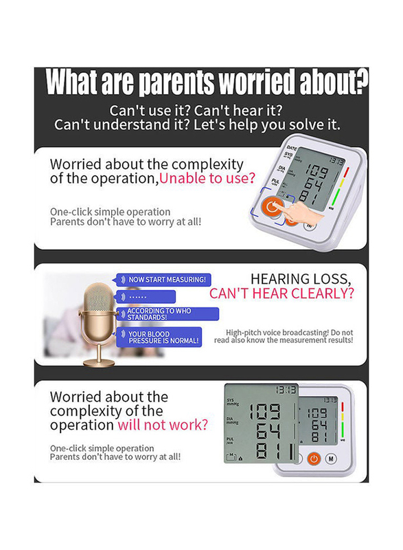 Digital Blood Pressure Monitor, PAA3482W-1, White