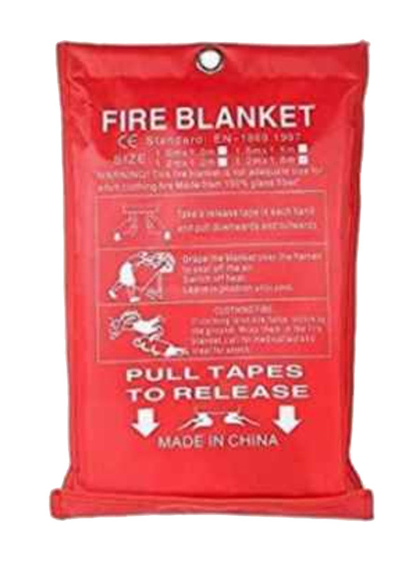 Fiberglass Fire Blanket, Red