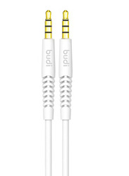 Budi 1.2-Meters 2.0mm Jack Cable, 2.0mm Jack to 2.0mm Jack for Smartphones/Tablets, White