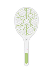 USB Rechargeable Electric Mosquito Swatter Handheld Mosquito Killer Bat, Green
