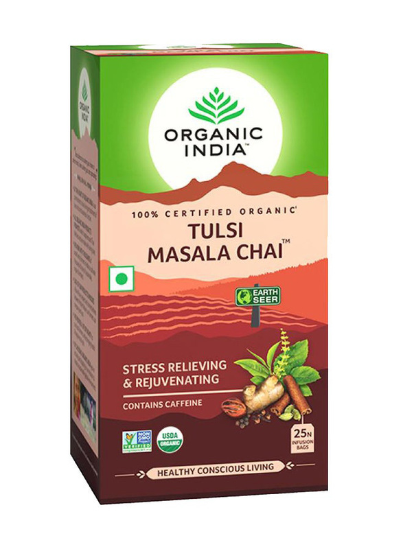Organic India Tulsi Masala Chai Tea, 25 Tea Bags