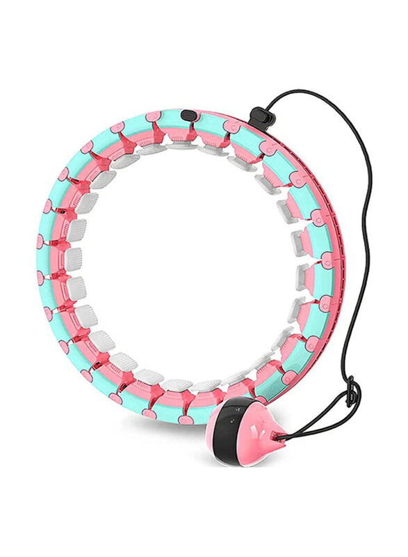 

Arabest 24-Section Adjustable Smart Hula Hoop with Soft Gravity Ball, Pink/Green