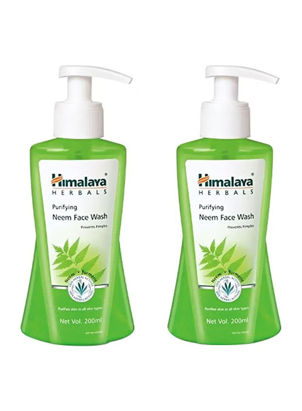 Himalaya Herbals Purifying Neem Face Wash, 200ml, 2 Pieces