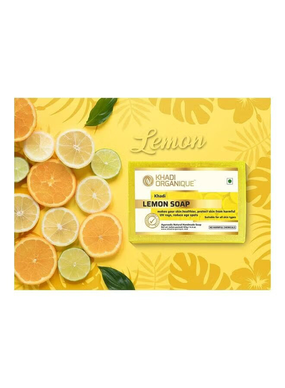 Khadi Organique Lemon Soap, 4 x 125gm