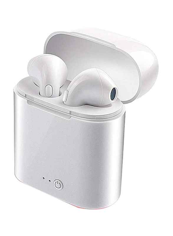 Wireless/Bluetooth In-Ear Noise Cancelling Headset, White