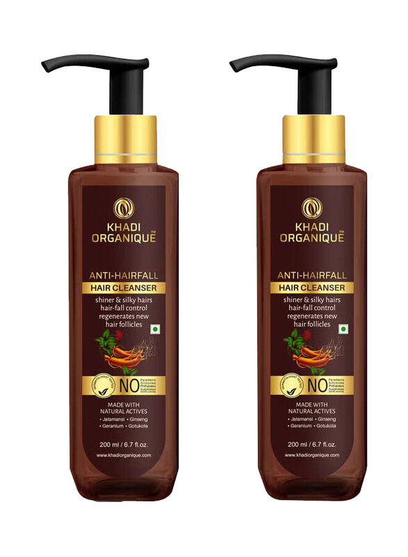 

Khadi Organique Anti Hair Fall Hair Cleanser for All Hair Type, 2 Piece