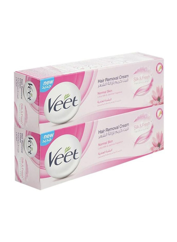 Veet Silk & Fresh Hair Removal Cream, 2 Pieces