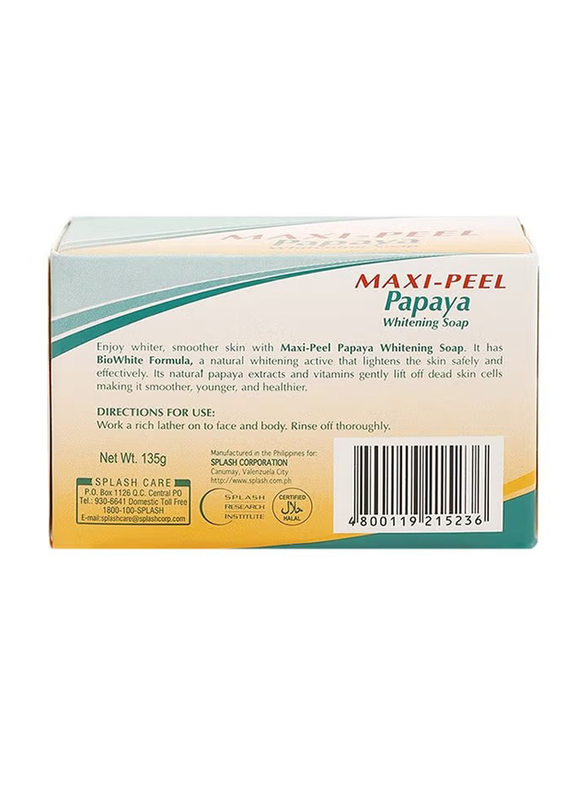 Maxi Peel Papaya Whitening Soap, 136g