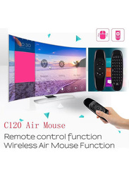 C120 2.4GHz Wireless Voice Air Mouse Keyboard Remote Control for Smart TV PC, YYC4977415, Black