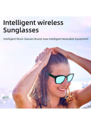 Full-Rim Smart Bluetooth Sunglasses Unisex, Black
