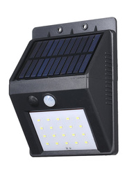 20 LED Solar Powered Sensor Wall Lamp, Black