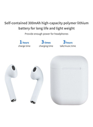 Tws Wireless Bluetooth In-Ear Earbuds with Charging Case, White