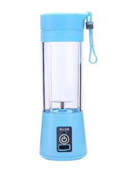 380ml USB Rechargeable Juice Blender with 2 Sharp Blades, Blue