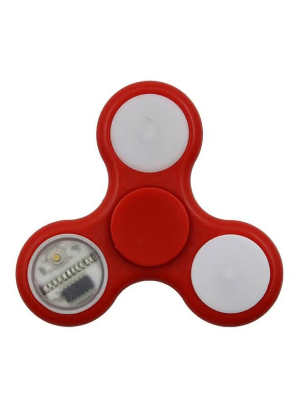 

Bluelans LED Tri-Spinner Fidget with 7 Patterns, Ages 3+, Red