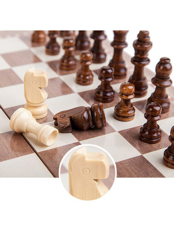 Wooden Folding Chess & Backgammon Kit