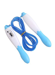 Sharpdo Skipping Rope with Calculator, 3 Meter, Blue/White