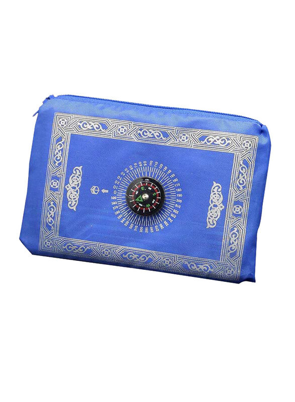 

Generic Portable Zipper Prayer Mat, 40 x 60cm, Blue/White/Black