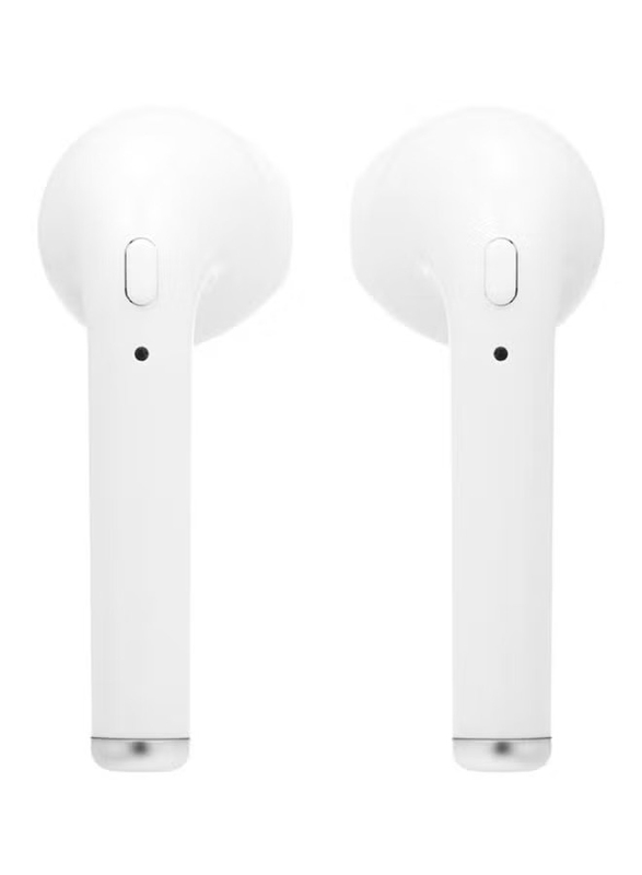 Wireless In-Ear Earbud With Mic And Charging Case, White
