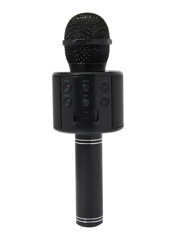 WS-858 Bluetooth Wireless Handheld Karaoke Microphone, Black
