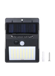 Solar Powered Motion Sensor Outdoor Wall Lamp, Black/White