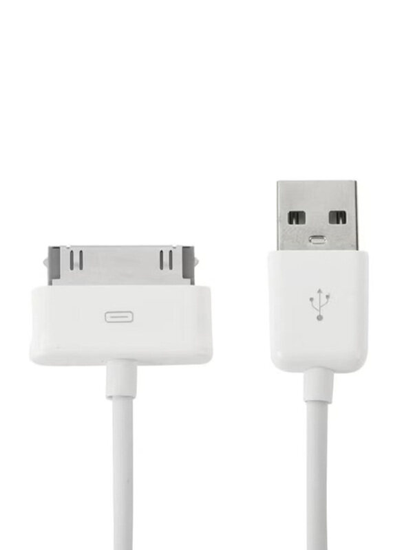 

Generic USB Cable, 30 Pin Male to USB for Smartphone, White