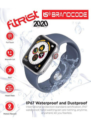 Brandcode 42mm Fitrist 2020 Smartwatch, Silver/Blue