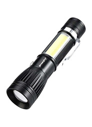 Voberry Outdoor Zoomable LED Flashlight, Black/Silver