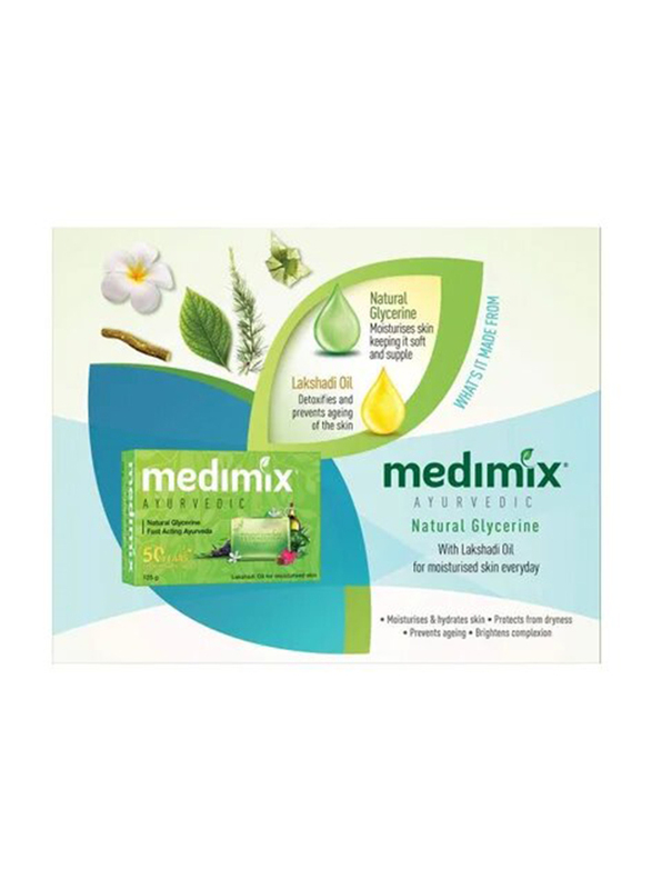 Medimix Natural Glycerine Bathing Bar, 3 x 125g