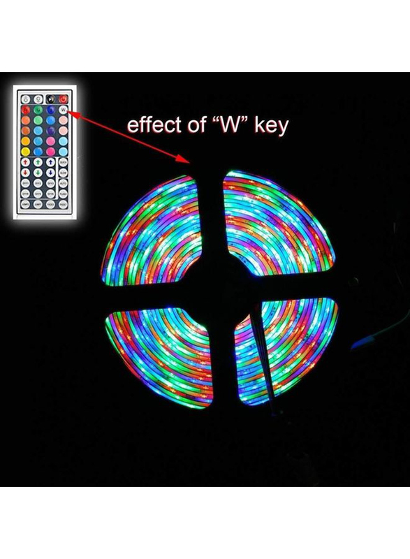 YWXLight RGB LED Strip Light with 44-Keys Infrared Controller, Multicolour