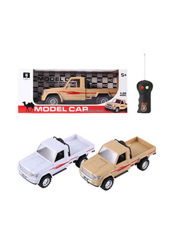 

Generic Pick Up Truck Toy with Remote Control, 2 Pieces, Ages 3+, Beige/White