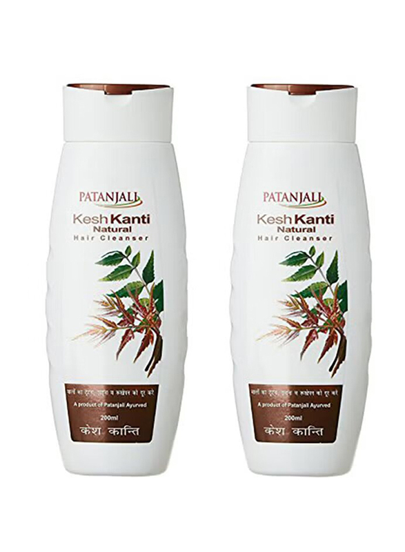 Patanjali Kesh Kanti Natural Hair Cleanser Shampoo, 2 x 200ml