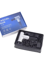 Electric Muscle Relaxation Fascial Massage Gun Set, Silver