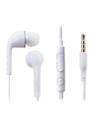 3.5 mm In-Ear Stereo Earphones with Mic, White/Silver
