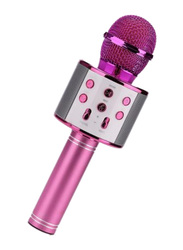 Bluetooth Karaoke Microphone, WS858, Pink/Silver