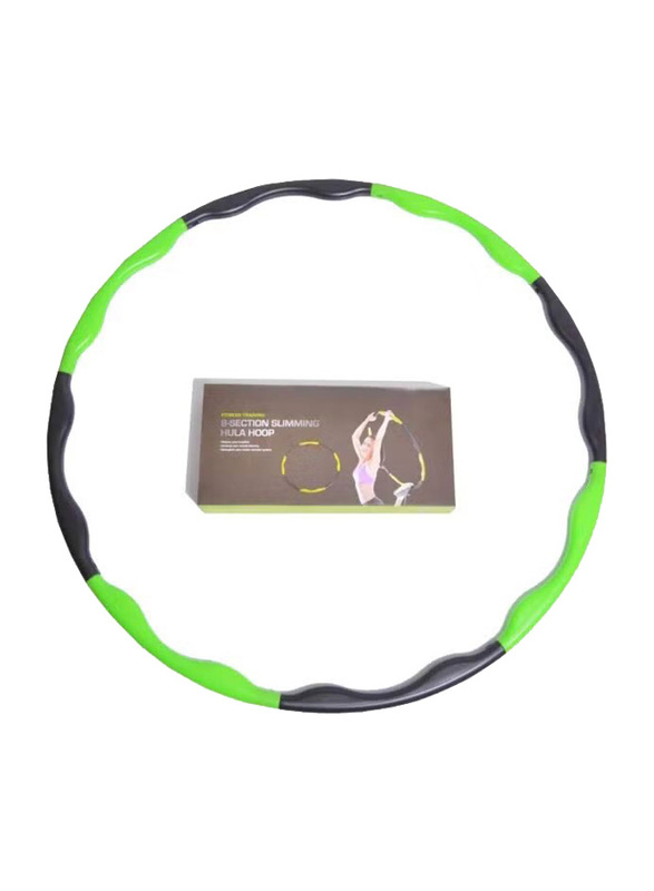 NSGT 8-Section Slimming Hula Hoop, Black/Green