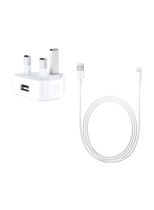 

Generic Lightning Charging Cable, Lightning to USB Type A for Apple Devices, El-006, White