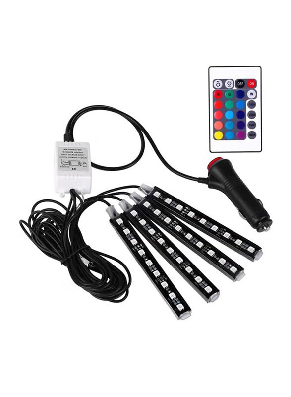 

Generic 36 LED Bulb Car Light Strip with Remote Control, Multicolour